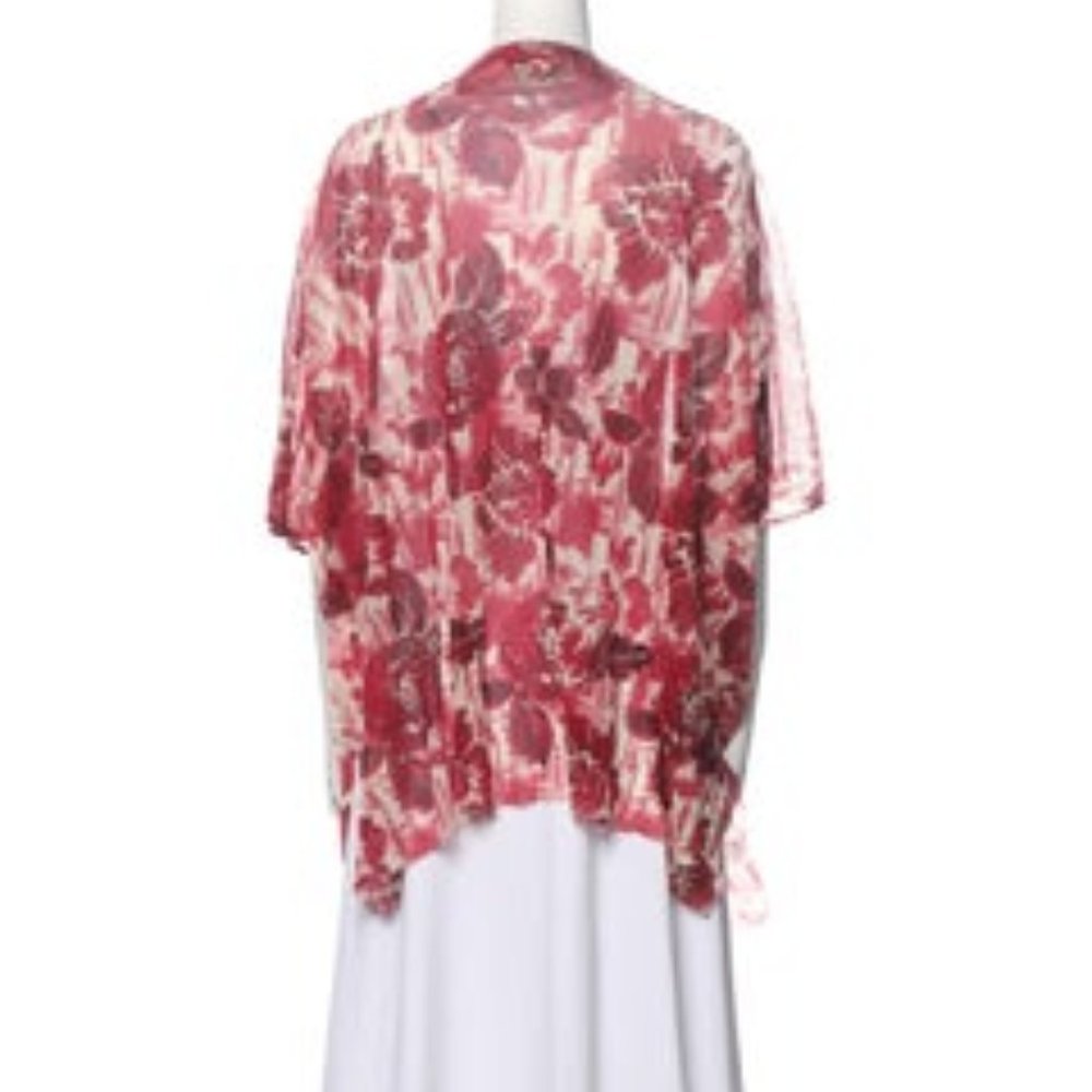 Jean Paul Gaultier Soleil Rose Print Mesh Tunic